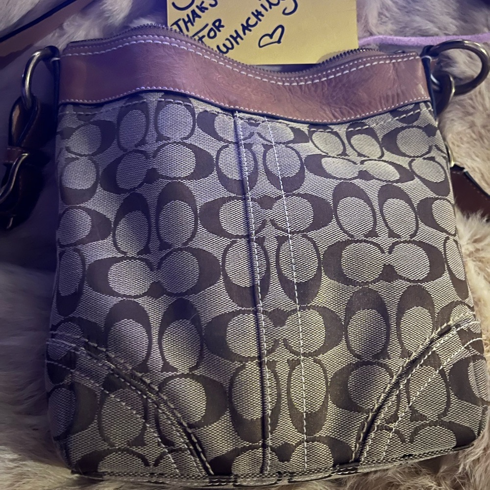 Coach Brown and Tan Crossbody Bag